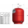 Vase d expansion à membrane fixe sur socle 150 litres réf. MB150