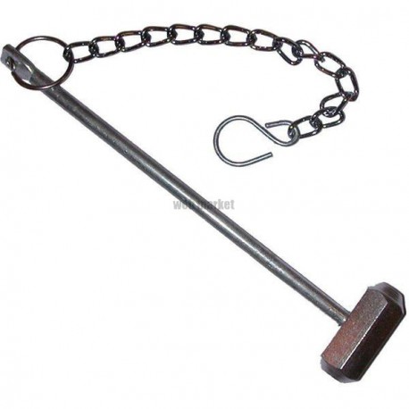 Marteau glace boule aluminium avec chaînette et attache Réf 215008