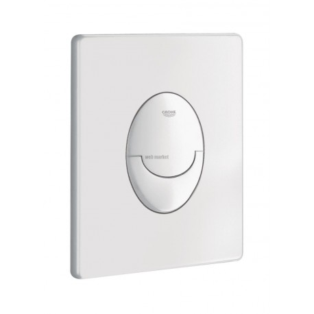 Plaque de commande WC SKATE AIR, double touche ou interrompable, pour mécanisme pneumatique, montage vertical, 156 x 197 mm,