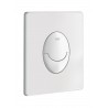 Plaque de commande WC SKATE AIR, double touche ou interrompable, pour mécanisme pneumatique, montage vertical, 156 x 197 mm,