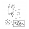 Plaque de commande WC SKATE AIR, double touche ou interrompable, pour mécanisme pneumatique, montage vertical, 156 x 197 mm,