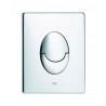 Plaque de commande WC SKATE AIR, double touche ou interrompable, pour mécanisme pneumatique, montage vertical, 156 x 197 mm,