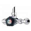Mitigeur temporisé pour douche Alpa - avec raccord équerre et  bouton noir