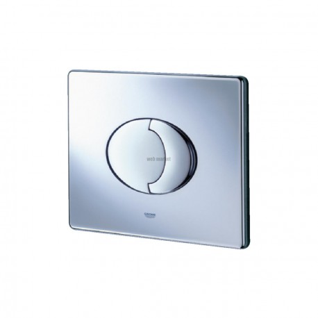 Plaque de commande WC SKATE AIR, double touche ou interrompable, pour mécanisme pneumatique, montage horizontal, 156 x 197 mm