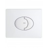 Plaque de commande WC SKATE AIR, double touche ou interrompable, pour mécanisme pneumatique, montage horizontal, 156 x 197 mm