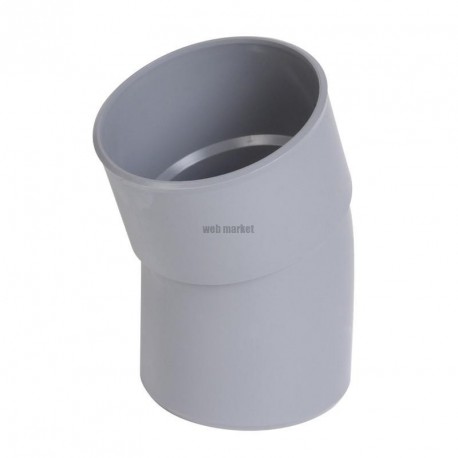 Coude 20° MF PVC pour tube d évacuation gris - Ø 75 mm