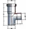 Culotte à joint de dilatation mâle femelle 87°30 double parallèle diamètre 100mm RMT18
