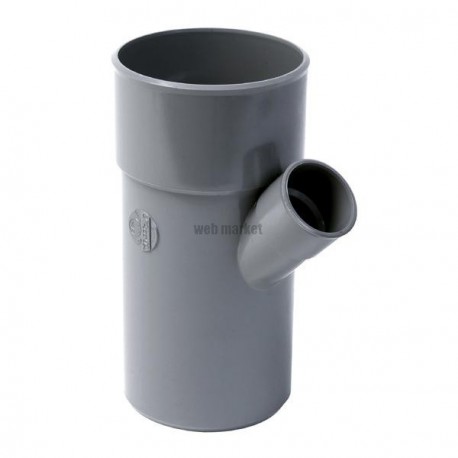 Culotte simple MF 45° gris PVC Nicoll - Ø 140/100 mm