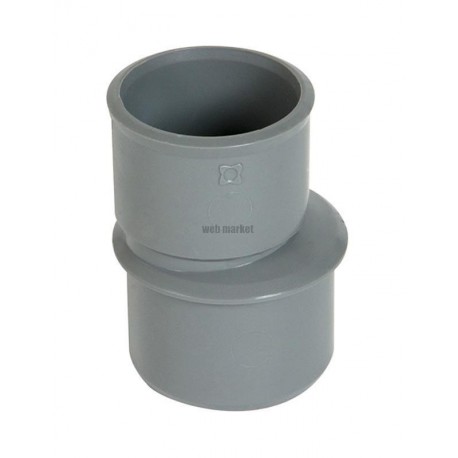 Réduction extérieure excentrée MF PVC gris Nicoll - Ø 250/200 mm