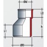 Réduction extérieure excentrée MF PVC gris Nicoll - Ø 250/200 mm