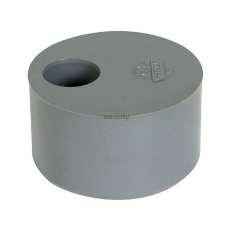 Tampon de réduction MF simple PVC gris Nicoll - Ø 125/75 mm
