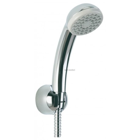 Set de douche PRIMEO avec support mural douchette 1 jet pluie, chromé