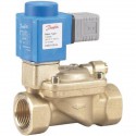Electrovanne servo-commandée 2/2, EV 220B, NF, corps laiton, membrane EPDM, Pdm 0,3 à 16 bar, 032U7125, taraudée 1
