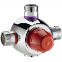 Mitigeur thermostatique centralisé Premix SECURIT mâle 20 x 27 pour bouclage d eau chaude sanitaire réglable de 44° à 58°C :