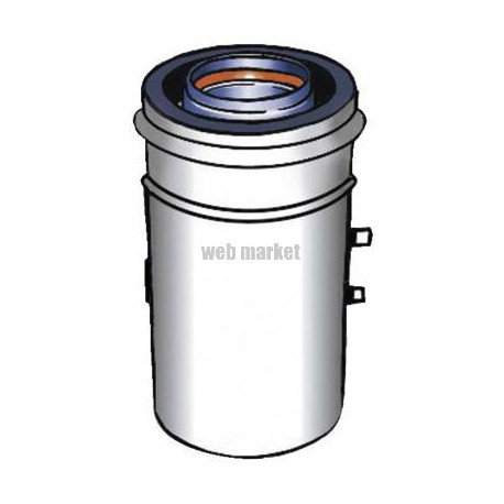 Té de visite Rolux Condensation diamètre 80 / 125 Fioul / Gaz réf. 716102