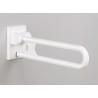 Siège de douche rabattable 410 x 410 mm tube lisse assise en polyuréthane noir réf. 0300741019