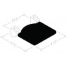 Siège de douche rabattable 410 x 410 mm tube lisse assise en polyuréthane noir réf. 0300741019