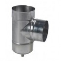 Té de tubage + purge Inox diamètre : 80 / 86 réf. 886080