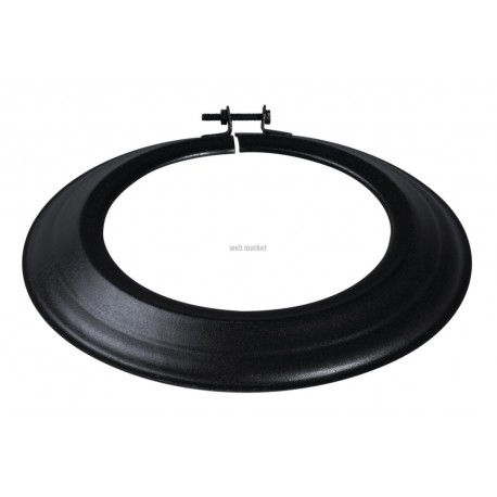 Rosace acier émaillé noir mat diamètre 180 mm réf. 343747