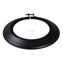 Rosace acier émaillé noir mat diamètre 180 mm réf. 343747