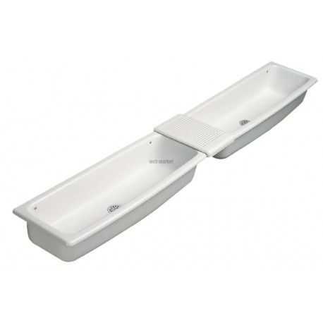 Couvre-joint porte-savon AUGE 95x33cm, blanc réf. P309001
