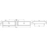 Couvre-joint porte-savon AUGE 95x33cm, blanc réf. P309001