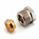 Raccord mécanique 834 à bague métallique, pour tube cuivre ou acier calibré D 14 - 15 x 21 réf. 587144