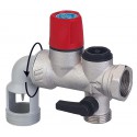 Groupe de sécurité chauffe-eau 20x27 inox coudé Réf 2252571