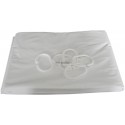Rideau de douche H 180 L 090 cm 6 anneaux plastique blanc réf. 804090