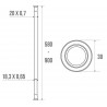 Porte-rideau laiton extensible de 58 à 90 cm chromé réf. 004641