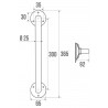 Barre de relèvement SERIE 200 longueur 30cm Laiton nickelé Chromé 002943
