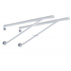 Sachet de 2 consoles pour lavabos collectifs et vis de fixation longueur 25 cm, blanc Réf. D5706AC