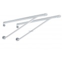 Sachet de 2 consoles pour lavabos collectifs et vis de fixation longueur 25 cm, blanc Réf. D5706AC
