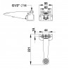 Robinet monopédale Presto 520 - fixation murale ou sol
