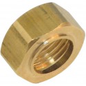 Ecrou 6 pans à collet battu 8374G laiton diam 10-15x21 réf E122070001
