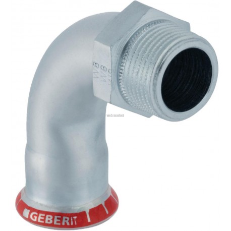 Coude fileté 90 D15-3/8, acier carbone Réf 20502