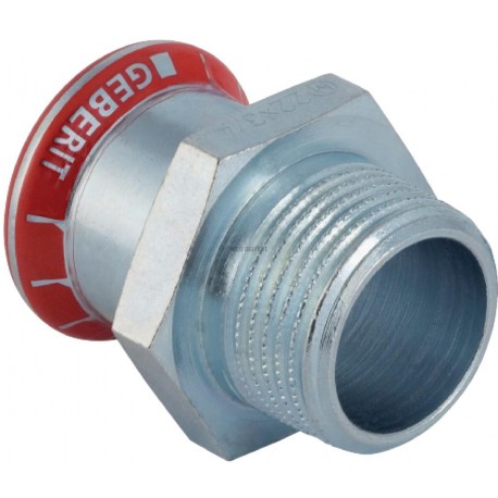 Raccord avec filetage acier zn M diamètre : 18-3/4réf .21705