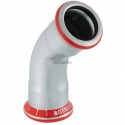Coude 45° D108mm, acier carbone Réf 20611
