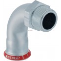 Coude fileté 90 D15-1/2, acier carbone Réf 20503