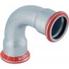 Coude 90° acier carbone D42mm Réf 23107