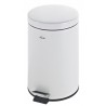 Poubelle à pédale acier époxy 3 litres blanc réf. 870210