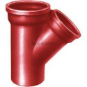 Embranchement Culotte simple SME à 45° en fonte diamètre nominal 125-125mm Réf. 156019 PAM