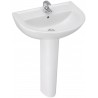 Lavabo ULYSSE 2 60 x 47 cm en grès avec trop-plein, blanc Réf. P125601