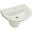 Lavabo autoportant ULYSSE 2 55x46cm en porcelaine sans trop-plein, pré-percé 1 trous, blanc réf. P125801