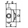 Mitigeur thermostatique collectif THERMERAM IV, modèle 055, 20 x 27, nu sans raccords réf. H8549NU