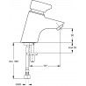 Mitigeur de lavabo OKYRIS 2 avec bec fixe, chromé réf. D2341AA