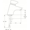 Mitigeur de lavabo OKYRIS 2 avec bec fixe, chromé réf. D2341AA