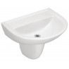 Lavabo autoportant ULYSSE 2 50x44cm en porcelaine sans trop-plein, pré-percé 2 trous, blanc réf. P125701