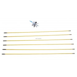 Kit ramonage jaune automatique 6 cannes 1,50 mètres PVC 125mm Réf 1595