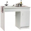 Sous éviers série handy (largeur 370. 1 Porte réversible) mélaminé blanc réf. S15N41120